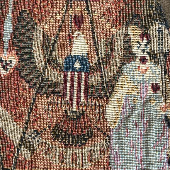 Vintage Karen Scott Tapestry Vest Circus Toys Bears Americana Vneck Size Medium - Picture 11 of 13